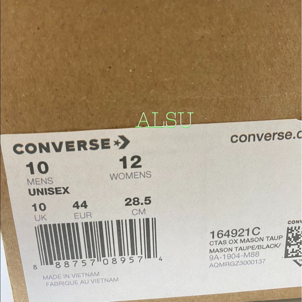 Converse Ctas Low Top Canvas Mason Taupe Men Sneak - Picture 10 of 10